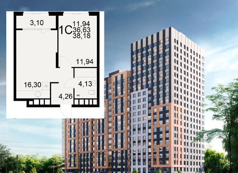 квартира г Рязань р-н Московский ул Бирюзова 10а фото 1