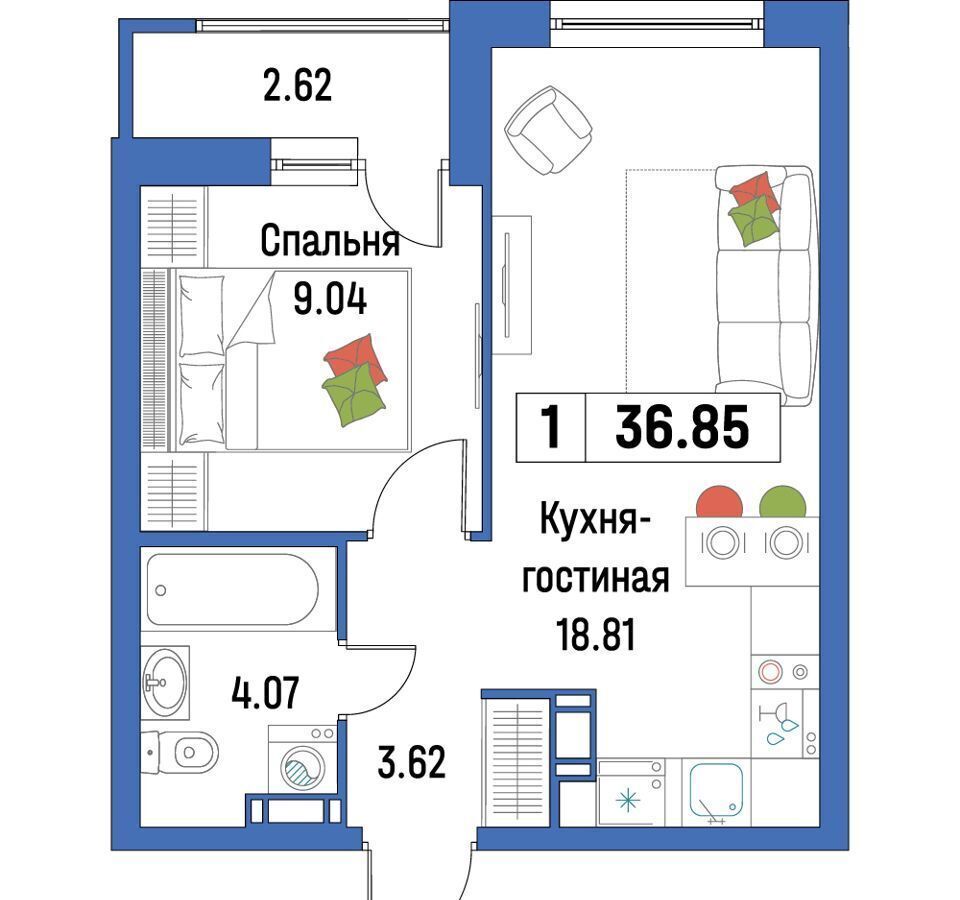 квартира р-н Всеволожский г Мурино ул Шувалова 38 Девяткино фото 1