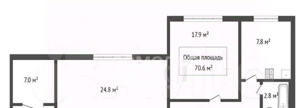 квартира г Томск р-н Ленинский ул 79-й Гвардейской дивизии 17 фото 15