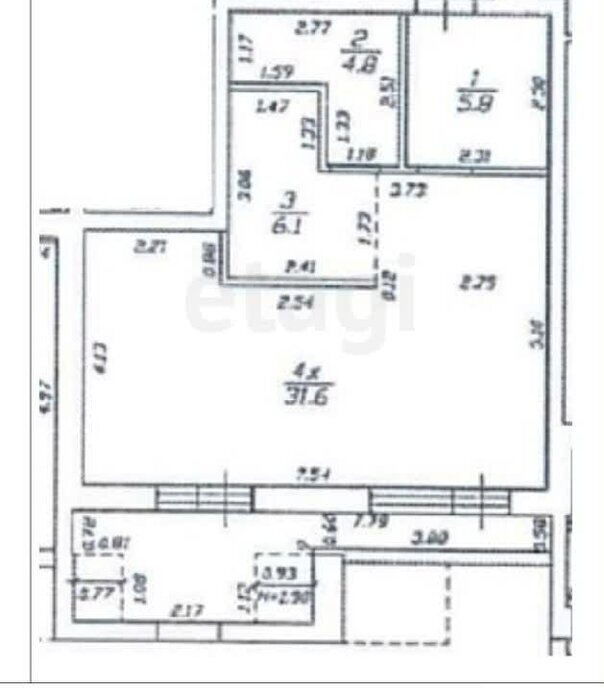 квартира г Калининград р-н Ленинградский ул Молодой гвардии 34к/5 фото 1