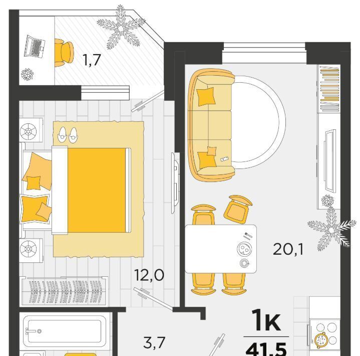 квартира г Краснодар р-н Карасунский ул им. Мачуги В.Н. 166б фото 1