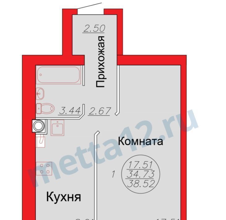 квартира г Йошкар-Ола ул Йывана Кырли 35 фото 2