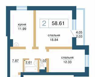 квартира г Красноярск р-н Советский микрорайон «Нанжуль-Солнечный» ул. Ольховая/Светлова, жилмас «Нанжуль-Солнечный» фото 1