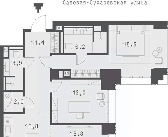 ул Садовая-Сухаревская 14 муниципальный округ Мещанский фото