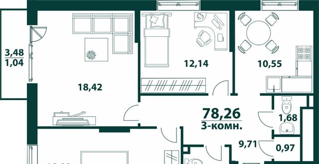 г Ульяновск р-н Засвияжский 19-й микрорайон ЖК «‎Аквамарин 2» 3 фото