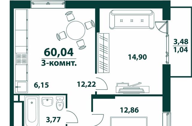 г Ульяновск р-н Засвияжский 19-й микрорайон ЖК «‎Аквамарин 2» 3 фото