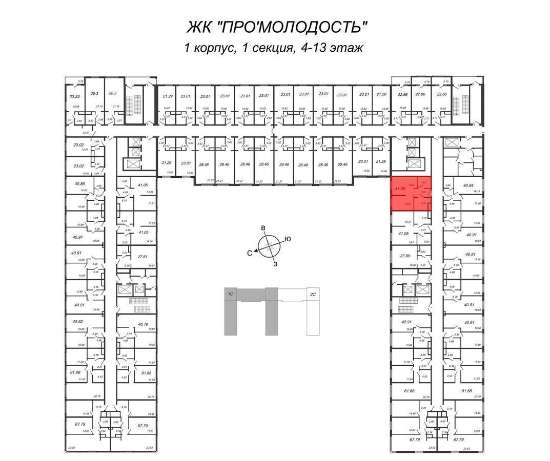 квартира г Санкт-Петербург метро Улица Дыбенко пр-кт Большевиков 3 фото 2