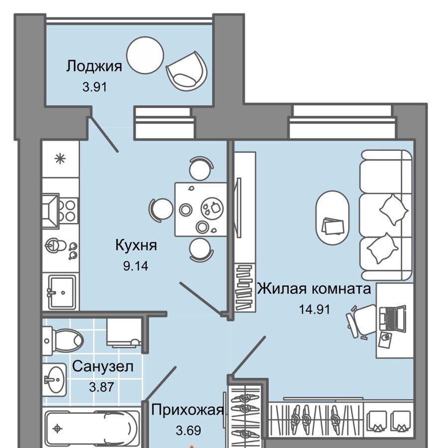 квартира г Киров р-н Ленинский ул Дмитрия Козулева 2 корп. 3 фото 1