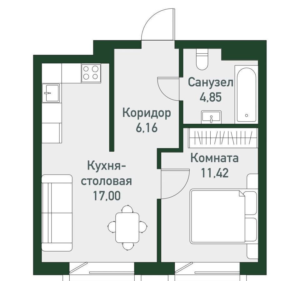 квартира г Челябинск Западный ул. Спортивная, д. 14. 1, стр. 1 фото 2