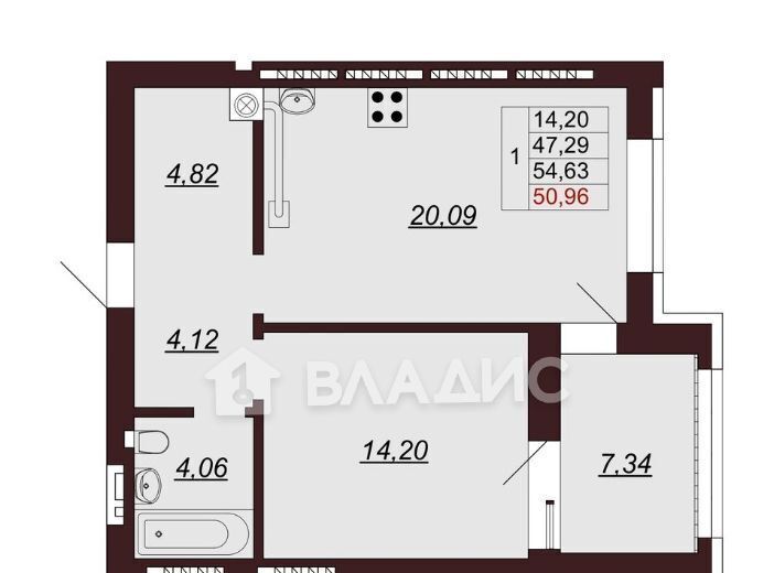 квартира г Иваново р-н Советский ул 8-я Сосневская 125 фото 19