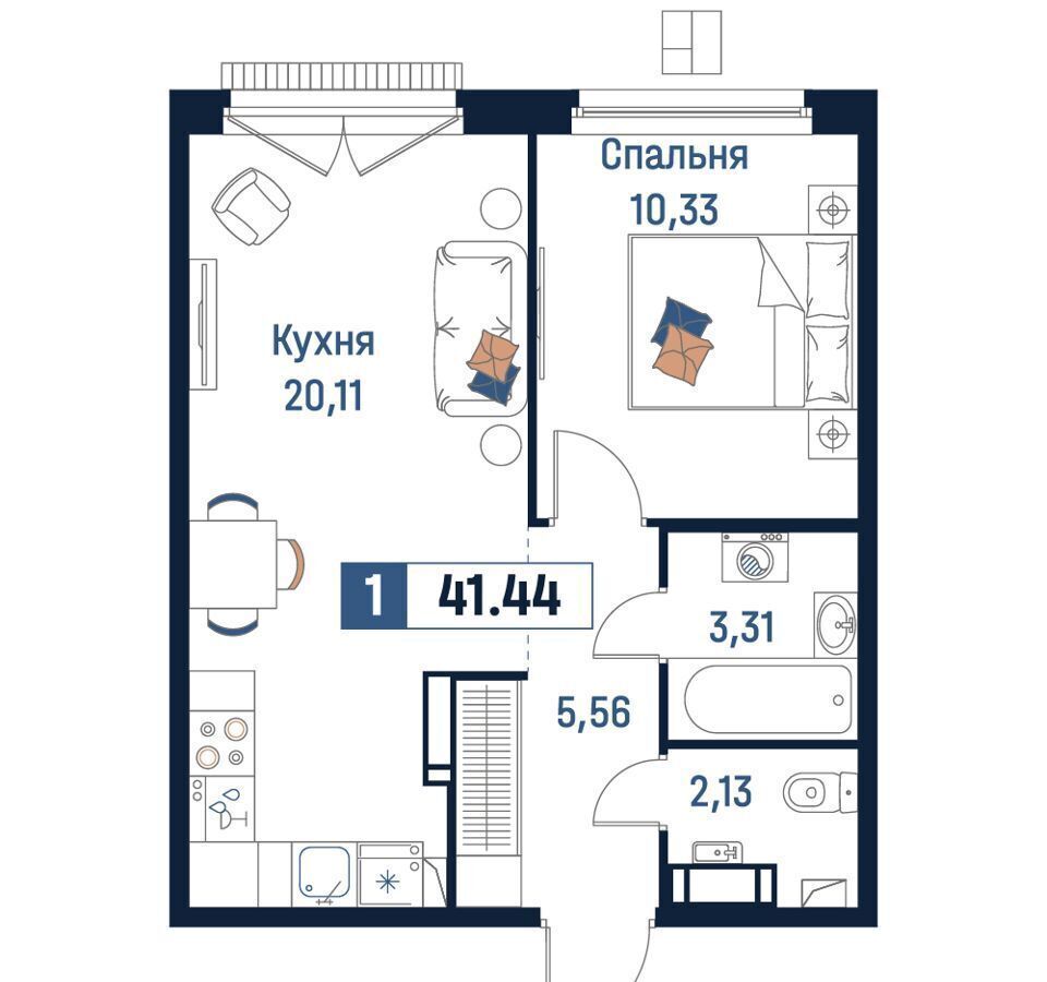 квартира р-н Всеволожский г Мурино ул Романовская 6 Девяткино, коп. 1 фото 1