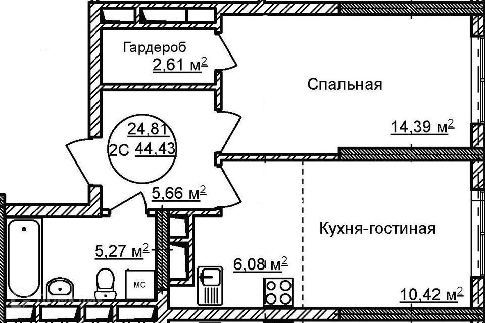 квартира г Уфа р-н Кировский городской округ Уфа, Строящийся жилой дом фото 1