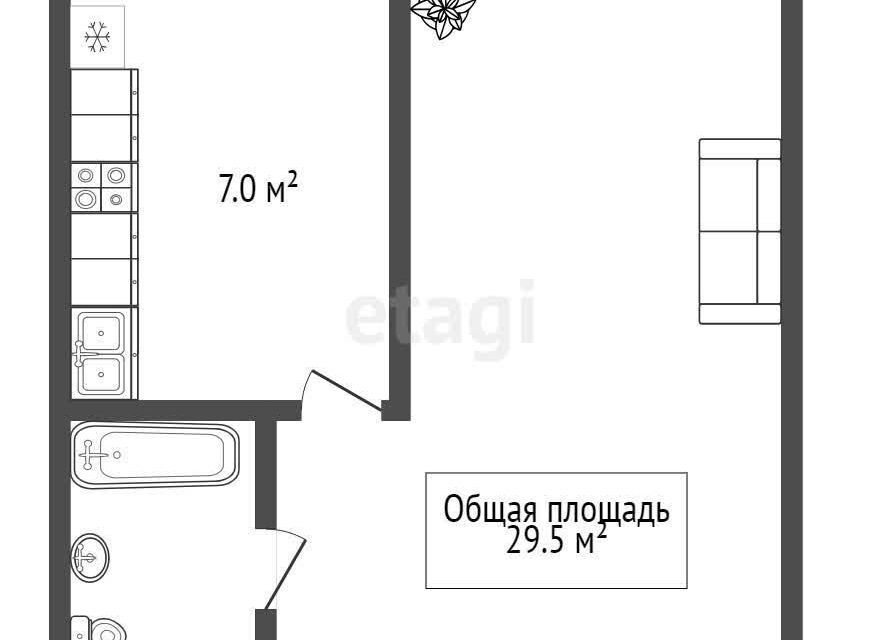 квартира г Новосибирск р-н Дзержинский ш Гусинобродское 29 городской округ Новосибирск фото 9