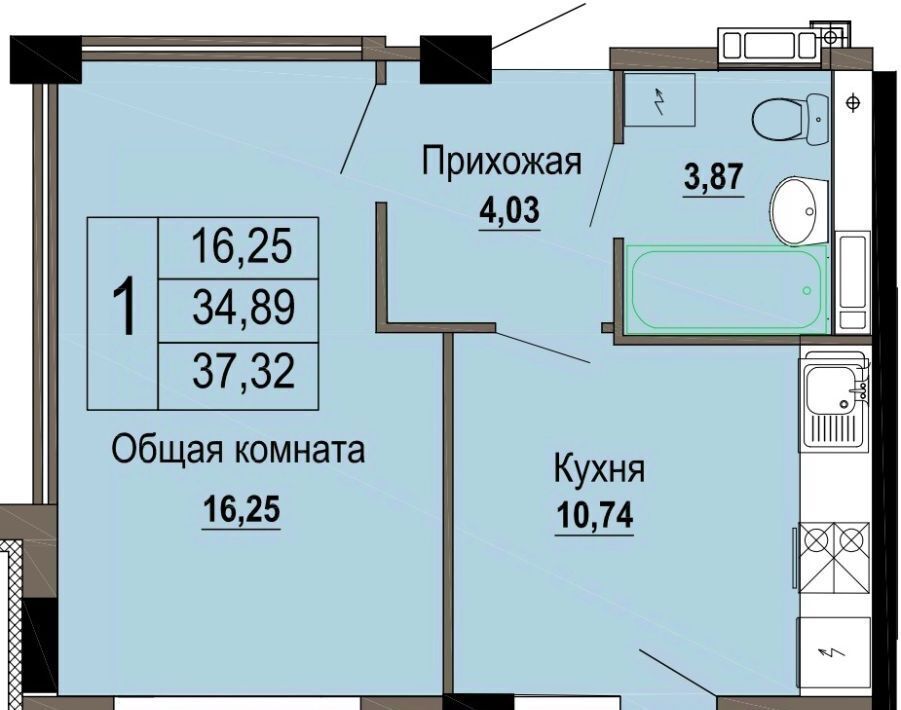 квартира г Старый Оскол Степной микрорайон 34 фото 1