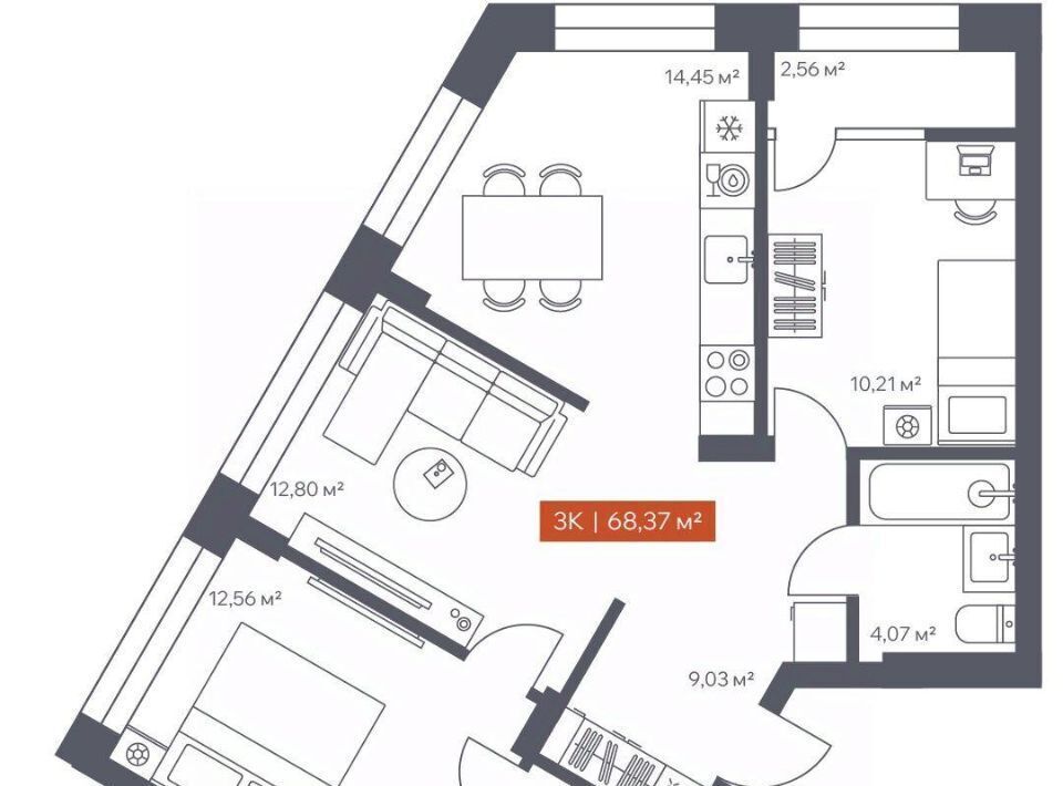 квартира г Томск р-н Кировский ул Красноармейская 144 фото 1