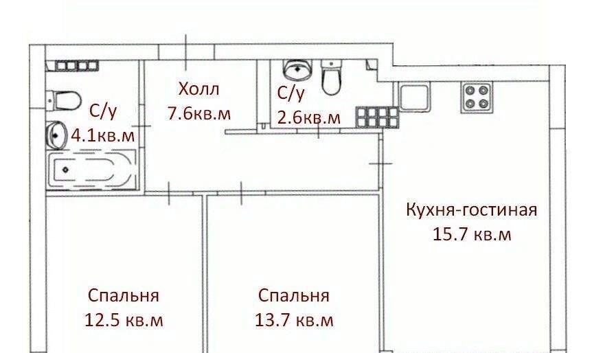 квартира г Екатеринбург р-н Чкаловский Ботаническая ул 8 Марта 204д фото 2