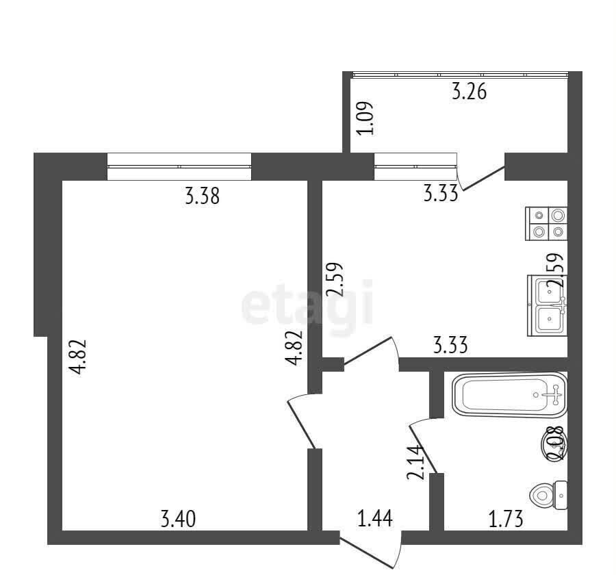 квартира г Стерлитамак Комсомольский ул Николаева 22 фото 13