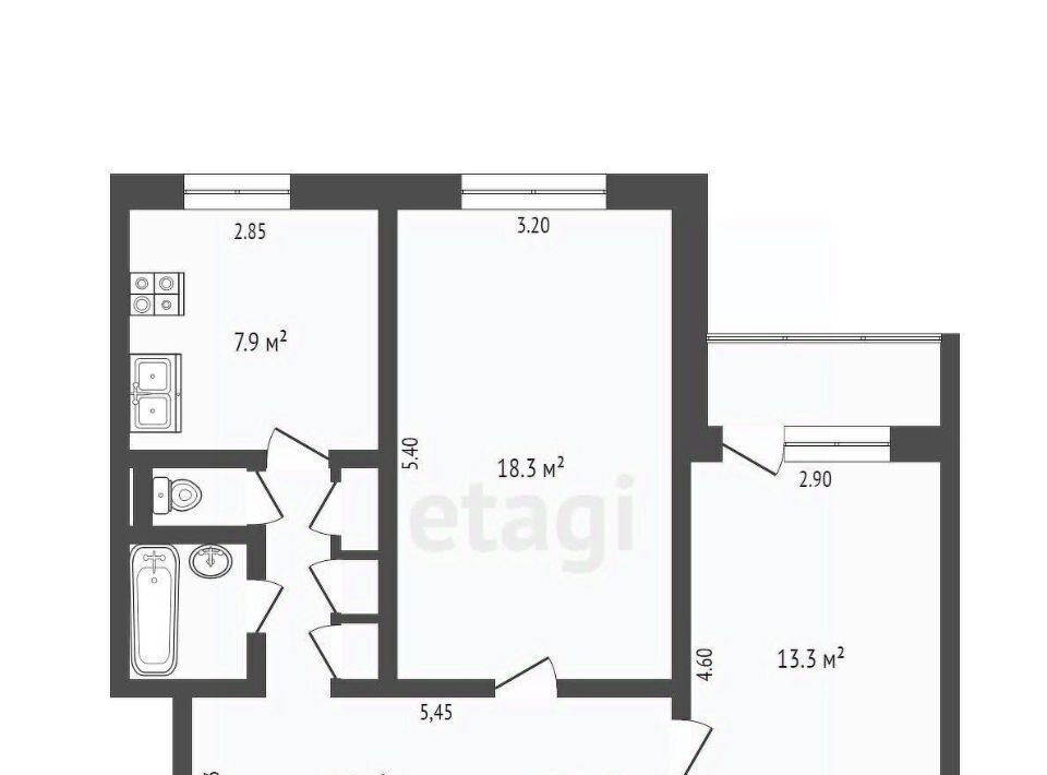 квартира г Новый Уренгой Северная жилая часть мкр Дружба 2/5 фото 14