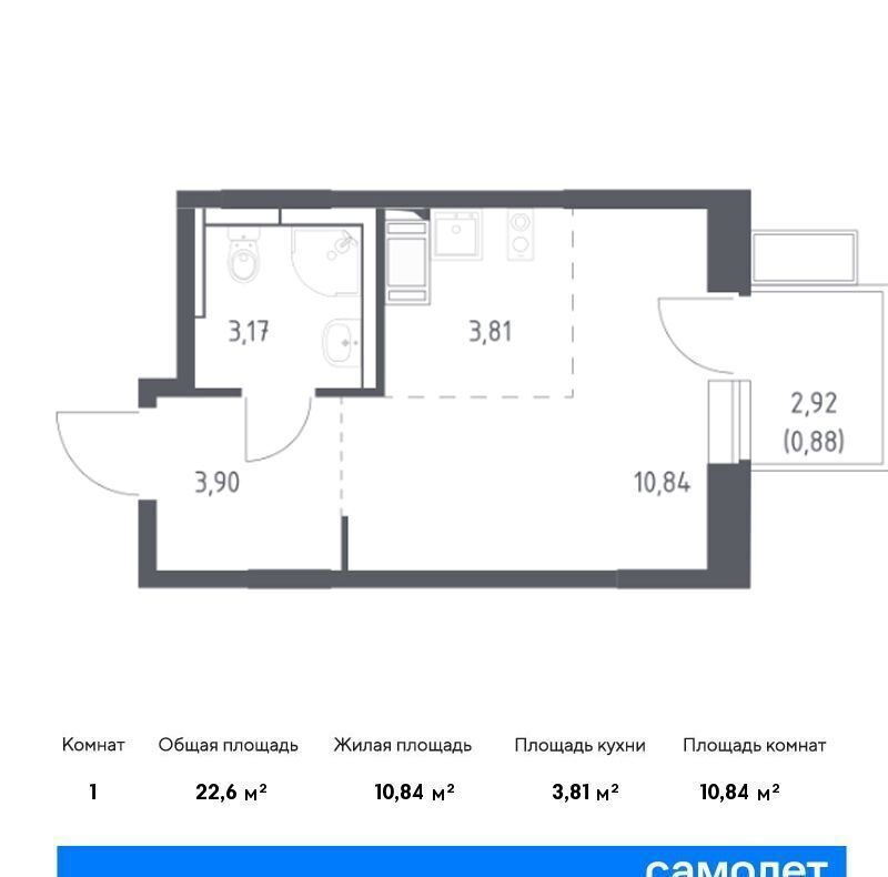 квартира г Москва метро Щербинка ЖК «Алхимово» 15 р-н Рязановское, Новомосковский административный округ фото 1