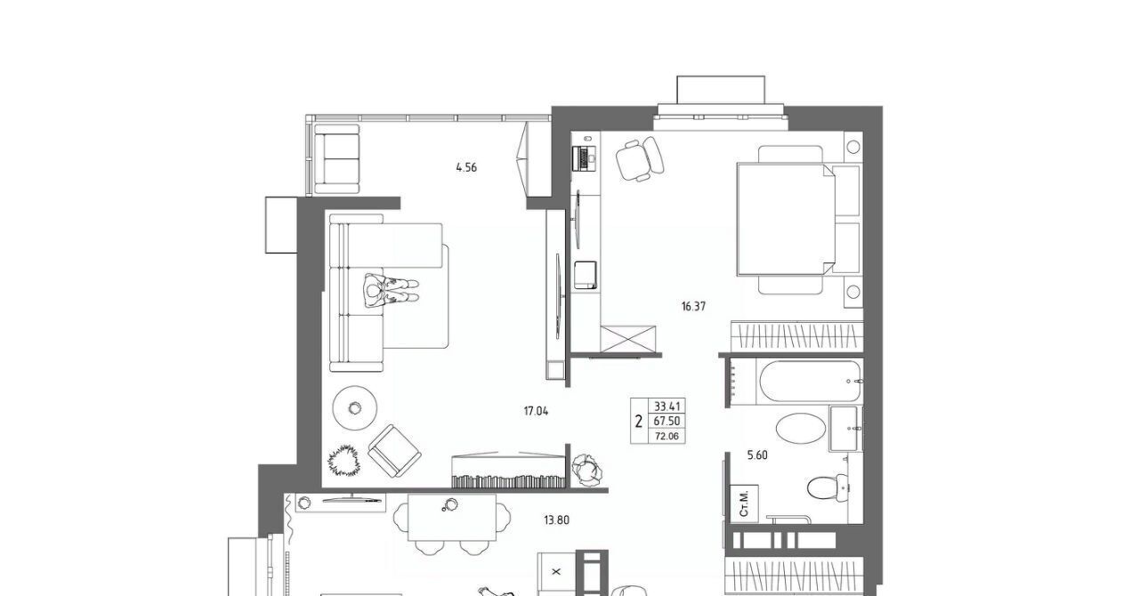 квартира г Волгоград р-н Дзержинский 127-й кв-л фото 3