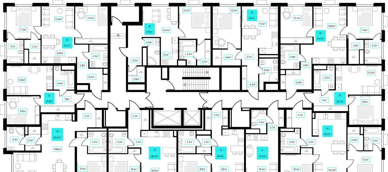 квартира г Тюмень р-н Калининский ул Ставропольская 6 ЖК Futuro корп. 1 фото 6