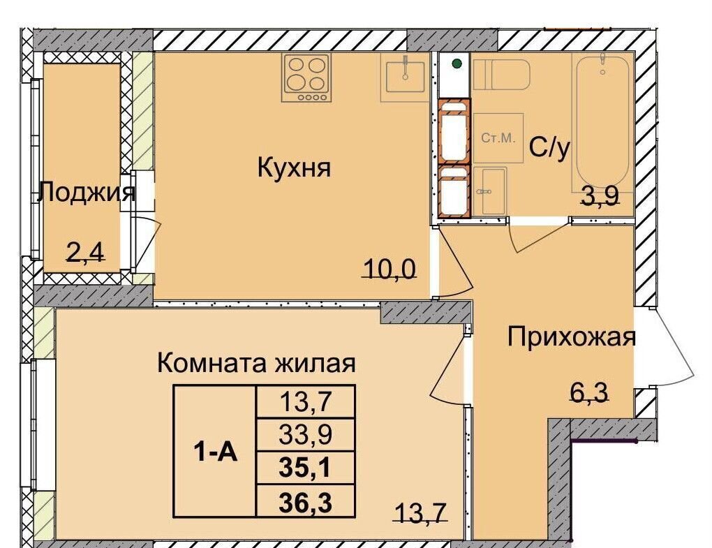 квартира г Нижний Новгород Горьковская ул 1-я Оранжерейная стр фото 1