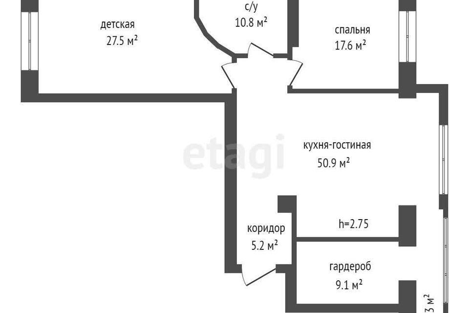 квартира г Красноярск р-н Советский ул Авиаторов 39 ЖК «Лазурный» городской округ Красноярск фото 9