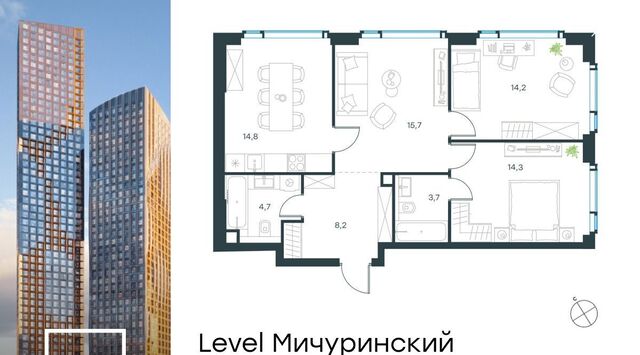 метро Мичуринский проспект ЖК Левел Мичуринский к 2 фото