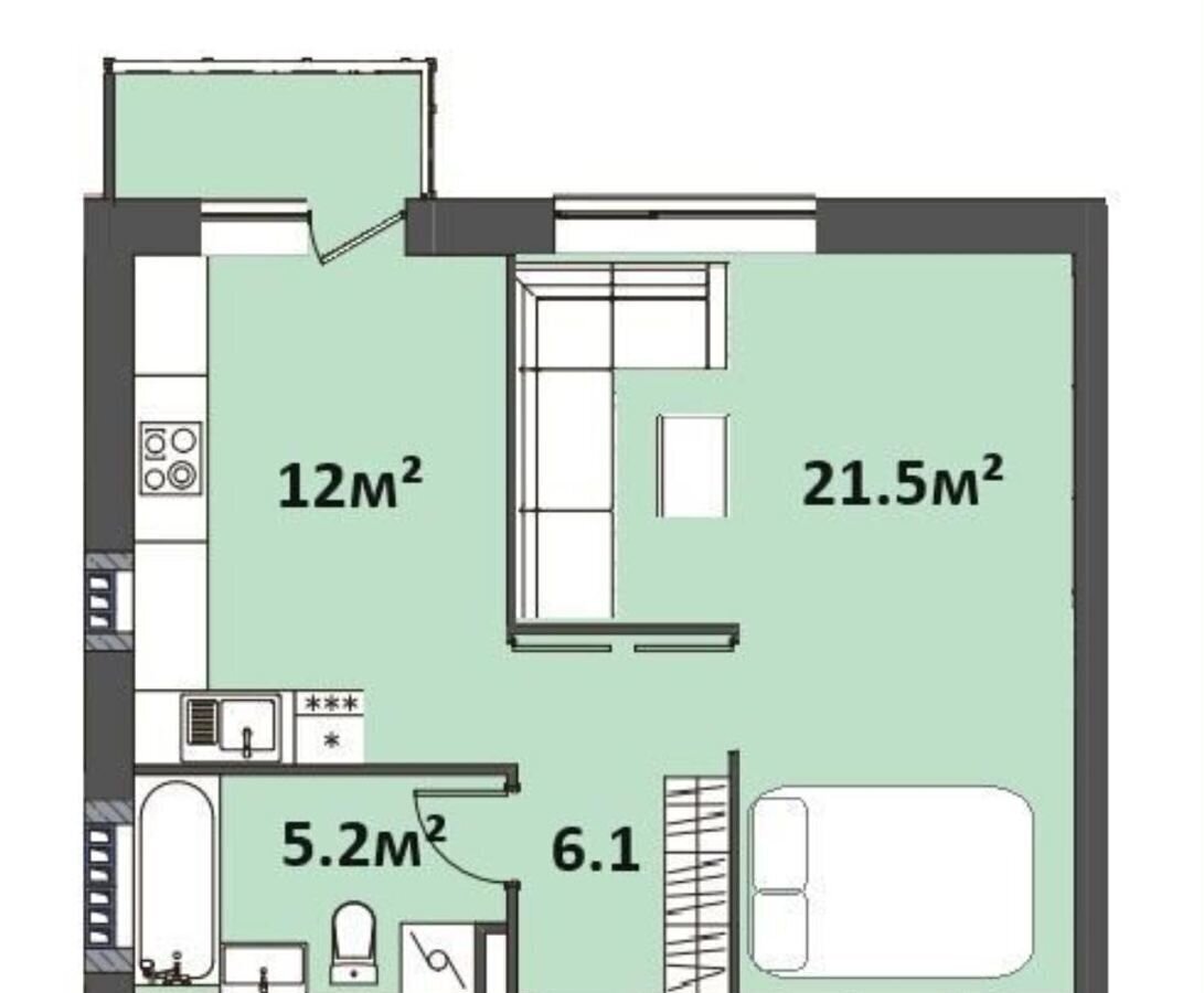 квартира г Краснодар р-н Прикубанский ул Лиссабонская 109к/21 фото 15