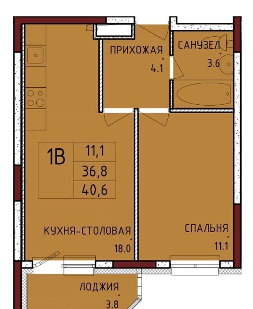 квартира р-н Ленинский с Осиновая Гора мкр Левобережный ул Аркадия Шипунова 1 микрорайон «Левобережный» с/п Ильинское, Тула, р-н Центральный фото 1