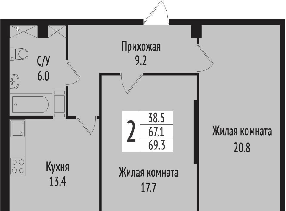 квартира р-н Всеволожский г Всеволожск ул Севастопольская 2к/1 Проспект Большевиков фото 1