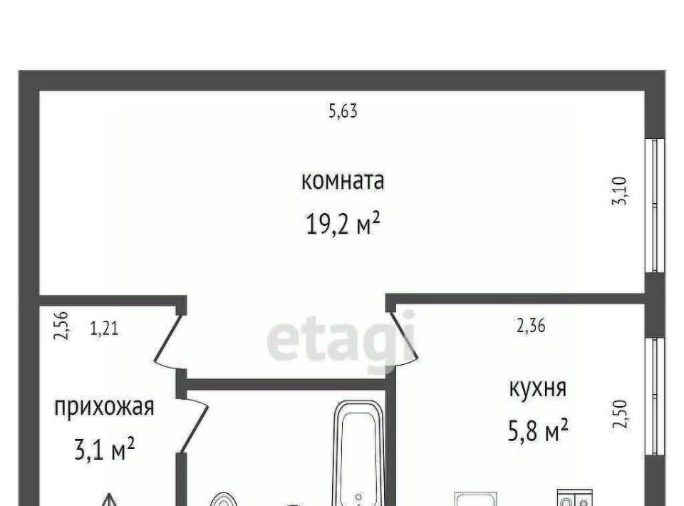 квартира г Екатеринбург р-н Чкаловский Ботаническая ул. Бисертская, 4 фото 13