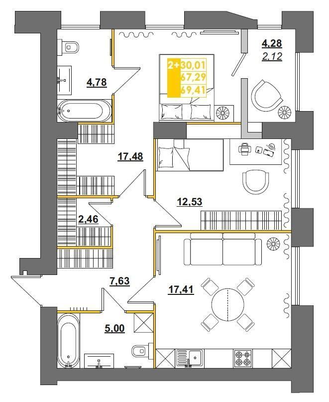 квартира г Пенза р-н Железнодорожный ул Измайлова 48 фото 2