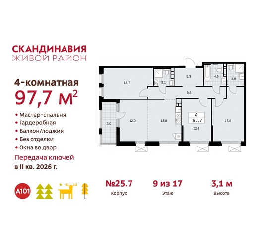 б-р Скандинавский 25/7 жилой район «Скандинавия» Сосенское, Бутово фото