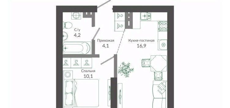 квартира г Сочи р-н Адлерский посёлок Кудепста ЖК Флора фото 1