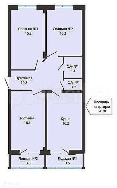 квартира г Ставрополь р-н Промышленный ул Доваторцев 86а/1 ЖК «Дуэт» городской округ Ставрополь фото 7