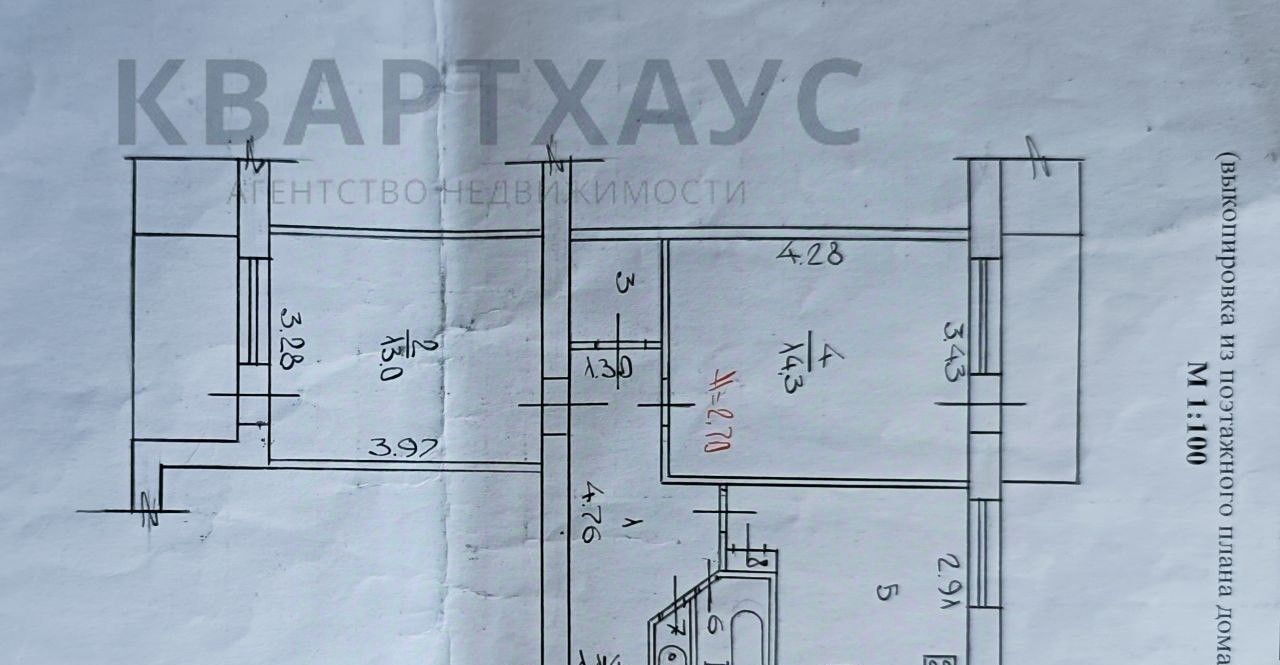 квартира г Волгоград р-н Центральный ул им. В.И. Ленина 6 фото 31