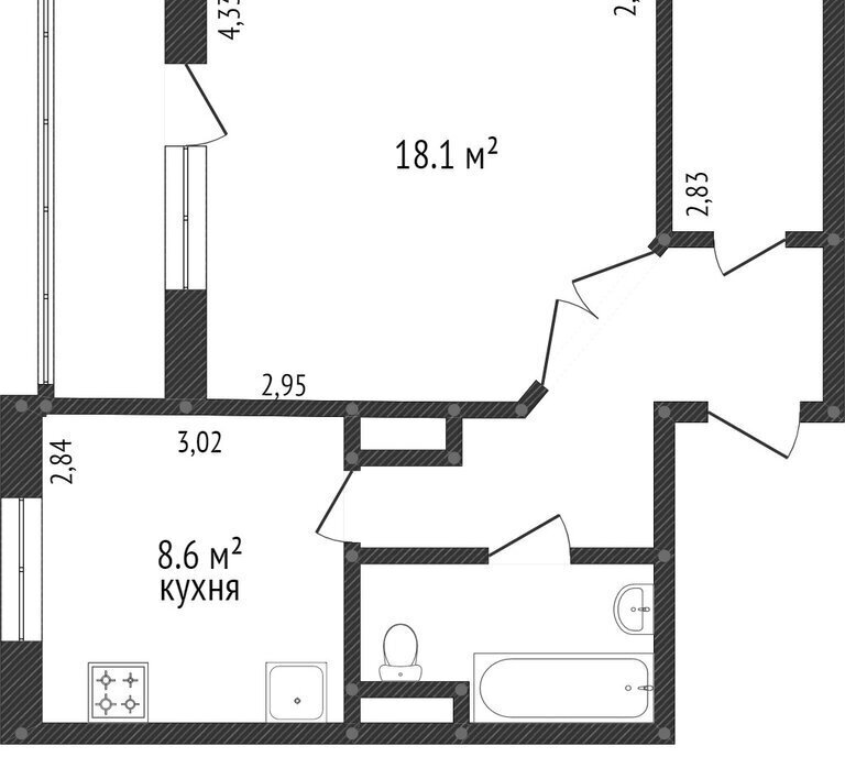 квартира г Омск ул 6-я Линия 180 Октябрьский АО фото 4