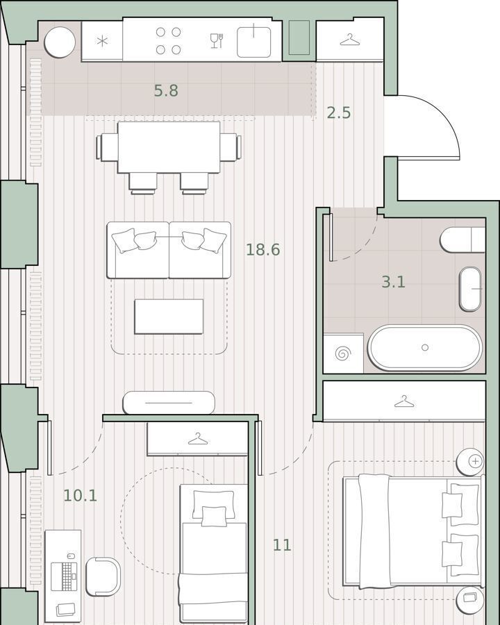 квартира г Москва метро Аминьевская ш Очаковское 5/4 этап, 1 фото 1