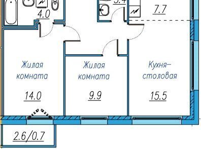 квартира г Санкт-Петербург ул Яхтенная 24к/2 Беговая фото 13