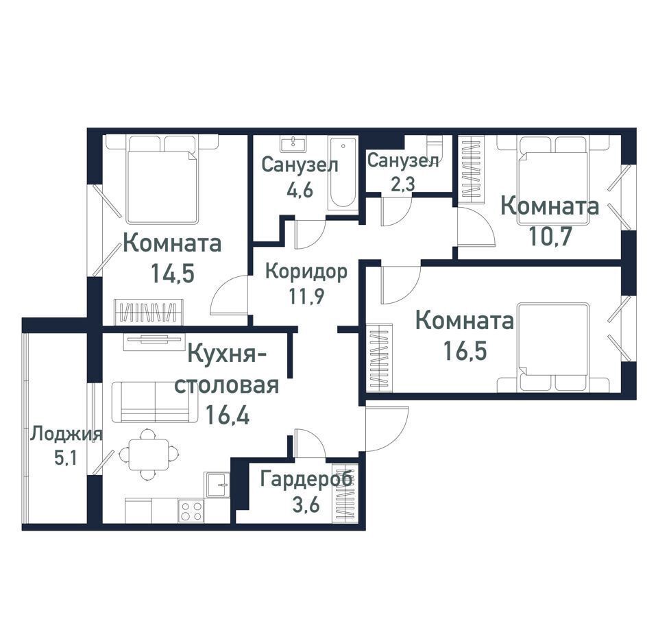 квартира р-н Сосновский п Терема д. 58, Челябинск фото 1