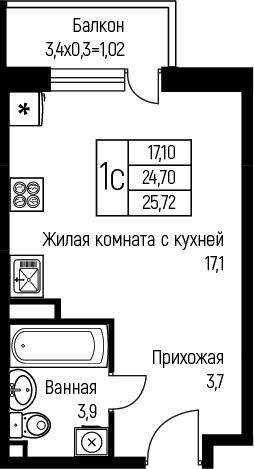 квартира г Краснодар п Березовый ул им. Лодыгина А.Н. 6 р-н Прикубанский муниципальное образование Краснодар фото 5