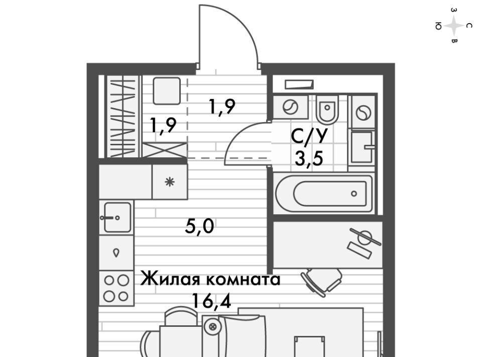 квартира г Казань ЖК "Фриссон" Аметьево фото 1