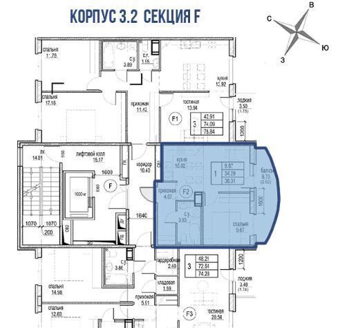 квартира р-н Всеволожский г Кудрово пр-кт Строителей 5 Улица Дыбенко, Заневское городское поселение фото 1