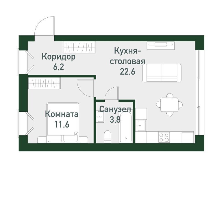 квартира р-н Сосновский п Западный р-н мкр Привилегия Кременкульское сельское поселение фото 1