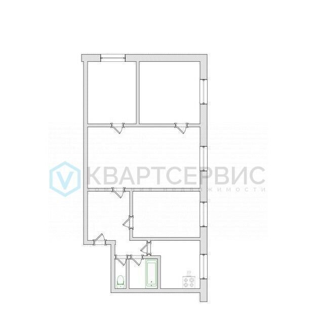 квартира г Омск пгт Кордный р-н Октябрьский ул 3-я Кордная 22 фото 21