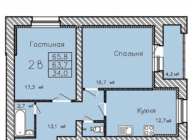 квартира г Тамбов р-н Октябрьский Радужный ул Сабуровская 1бк/1 фото 1