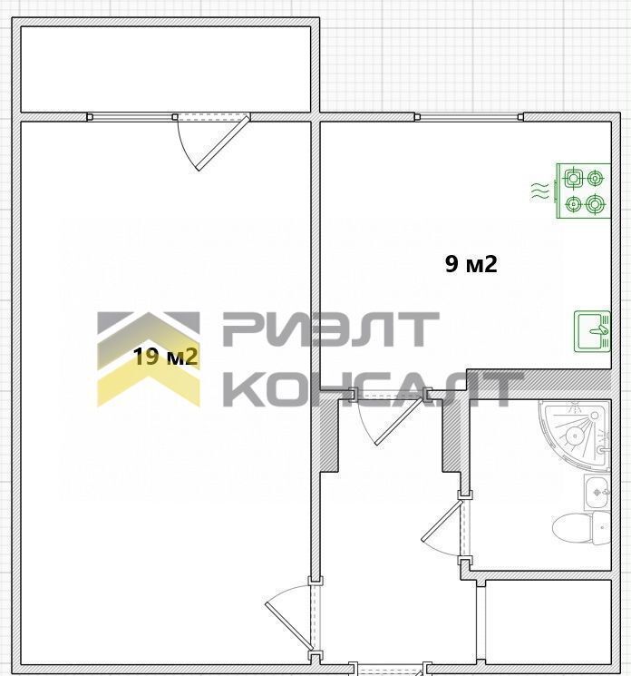 квартира г Омск р-н Центральный ул 33-я Северная 27 фото 28