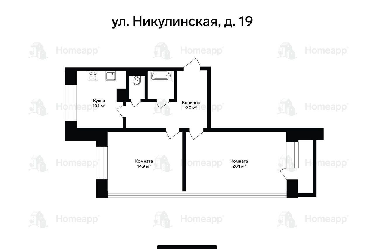 квартира г Москва метро Озерная ул Никулинская 19 фото 37