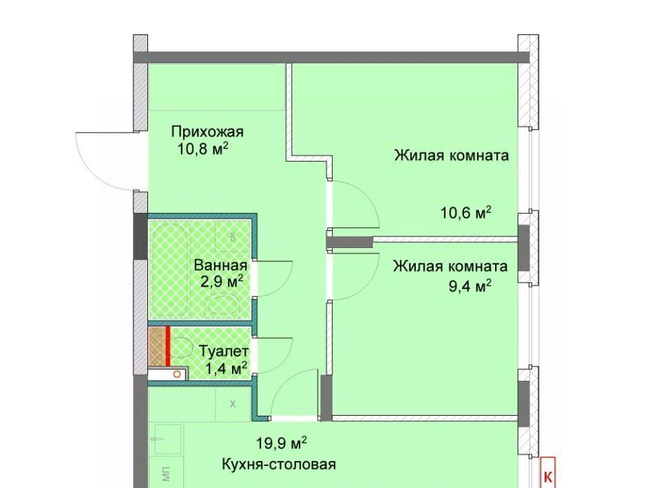 квартира г Нижний Новгород р-н Сормовский Кооперативный кв-л фото 1